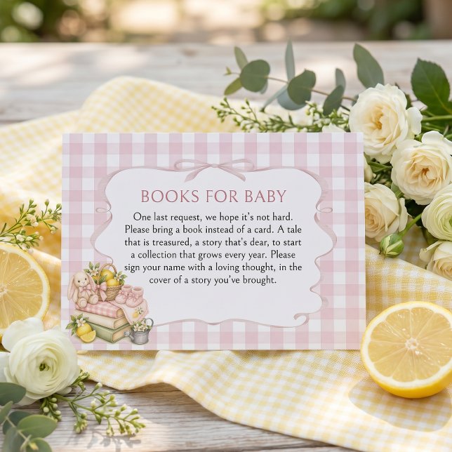 Book Request Lemon Theme Baby Shower Enclosure Card (Creator Uploaded)