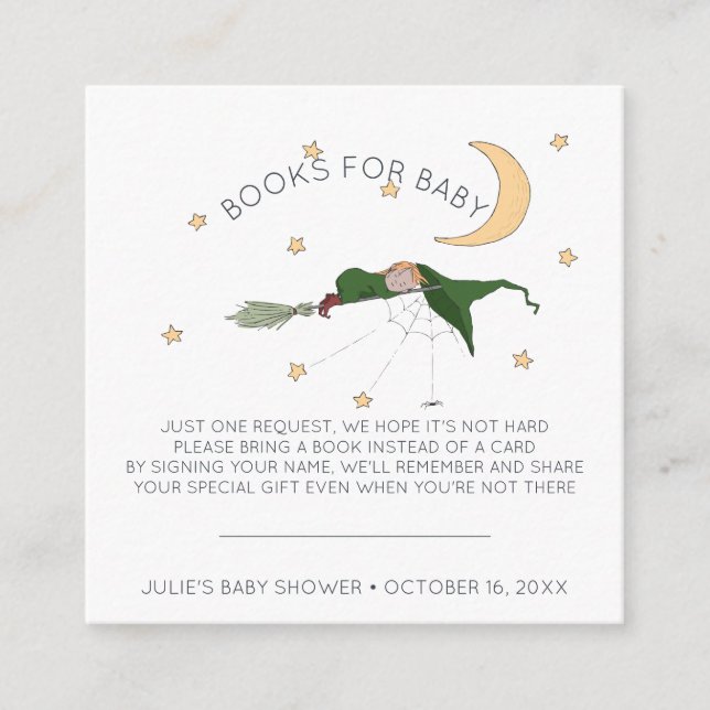 Book Request | Little Witch Baby Shower Insert (Front)