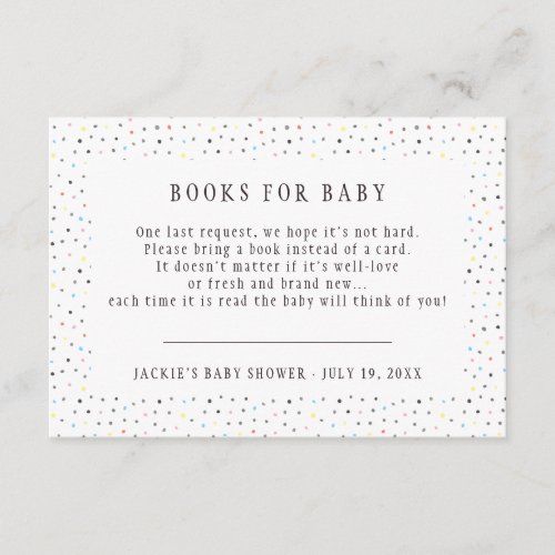 Book Request  Matching Baby Shower Enclosure Card