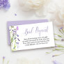 Book Request Purple Wildflower Baby Shower Enclosure Card