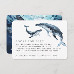 Book Request   Under the Sea Ocean Baby Shower Enclosure Card
