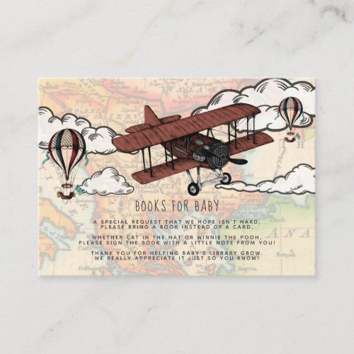 Book Request  Vintage Airplane Baby Shower Insert