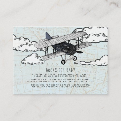 Book Request  Vintage Airplane Baby Shower Insert