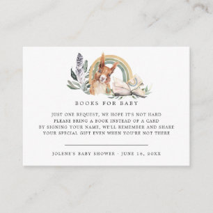 Book Request Woodland Forest Animals Enclosure Card