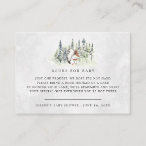 Book Request | Woodland Forest Squirrel Baby Enclosure Card