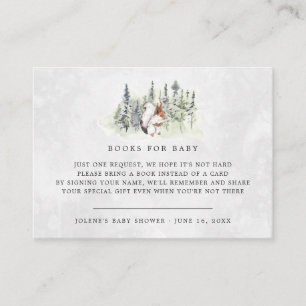 Book Request   Woodland Forest Squirrel Baby Enclosure Card