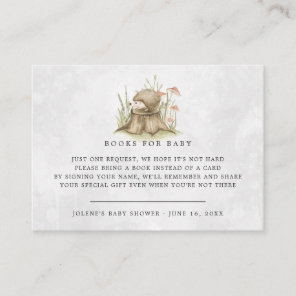 Book Request | Woodland Hedgehog Baby Shower Enclosure Card