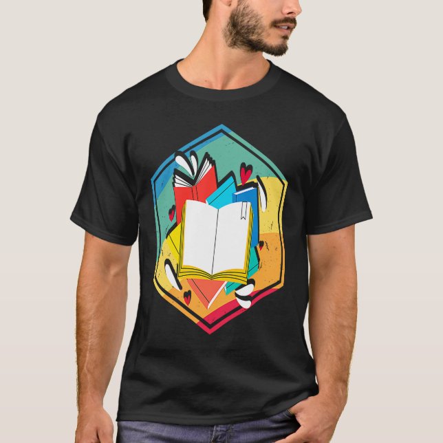 Book  Retro Style T-Shirt (Front)