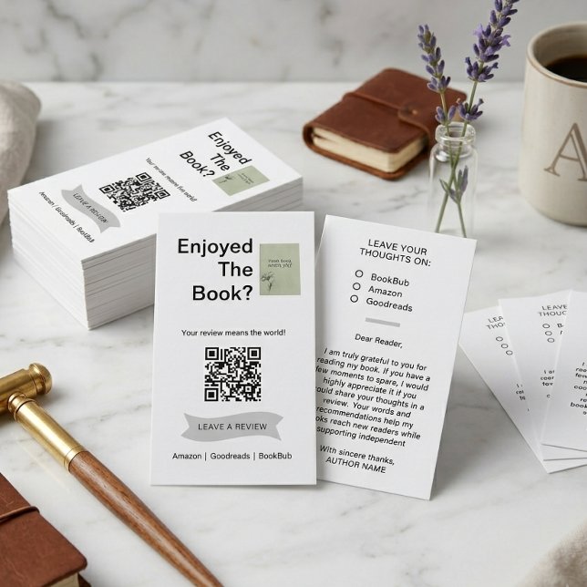 Book Review Request Card QR Code Author Business C (Creator Uploaded)