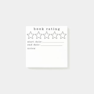 Book Review Sticky Notes Reading Notepad for Books