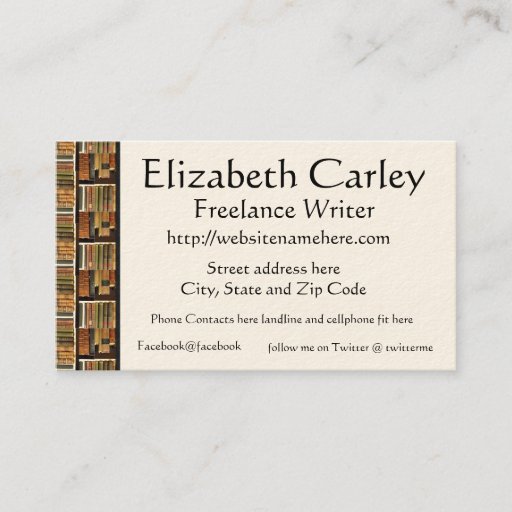 Customizable Book Scene Business Card