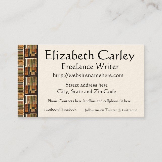 Book Scene  Business Card (Front)