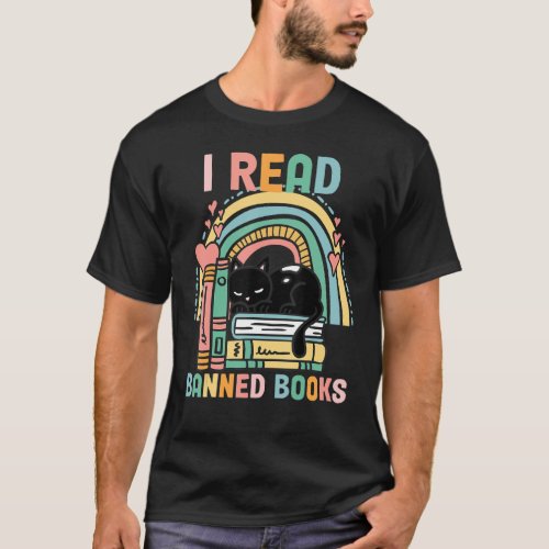 Book Shelf Banned Books Quotes I Read Banned Books T_Shirt