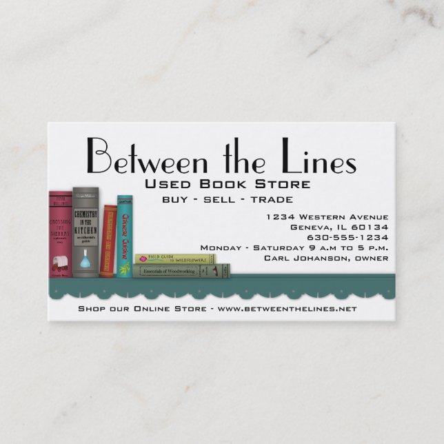 Book Shelf Business Card (Front)