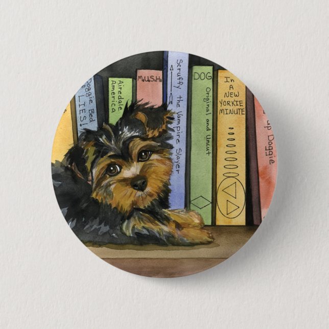 Book Shelf Cutie Pinback Button (Front)