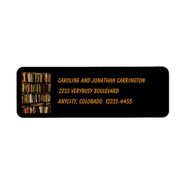 Book Shelves Return Address Label