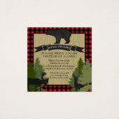 Book Shower Lumberjack Plaid Boy Bear Deer Plaid (Front)