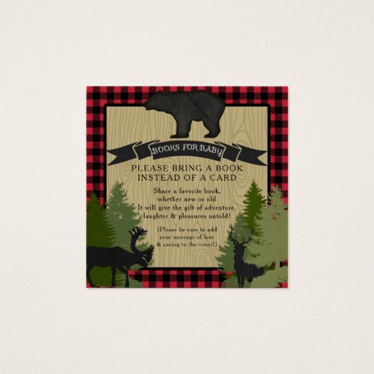 Book Shower Lumberjack Plaid Boy Bear Deer Plaid (Front)