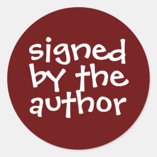 Book Signed By The Author Promo Classic Round Sticker