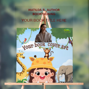 Book Signing Author Book Launch Promotional Acrylic Sign