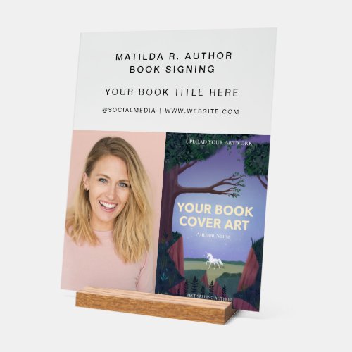 Book Signing  Author Book Launch Promotional Acrylic Sign