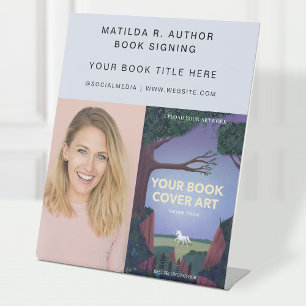 Book Signing   Author Book Launch Promotional Pedestal Sign