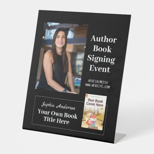 Book Signing  Author Book Launch Promotional Pedestal Sign