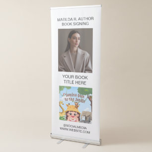 Book Signing Author Book Launch Promotional Retr Retractable Banner