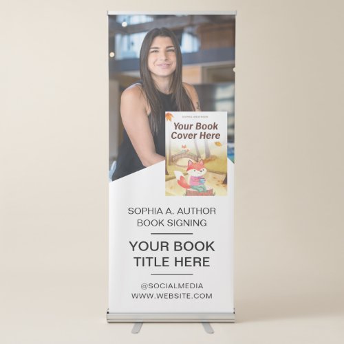 Book Signing Author Book Launch Promotional  Retra Retractable Banner