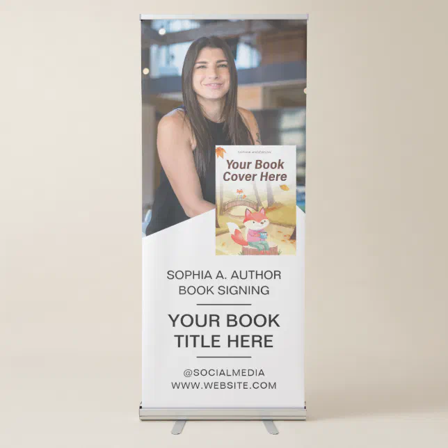 Book Signing Author Book Launch Promotional Retra Retractable Banner ...