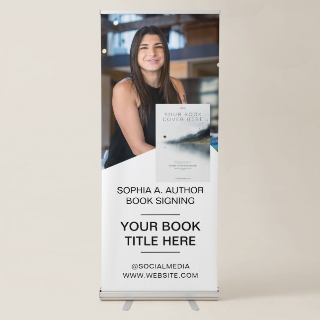 Book Signing Author Book Launch Promotional  Retractable Banner (Front)
