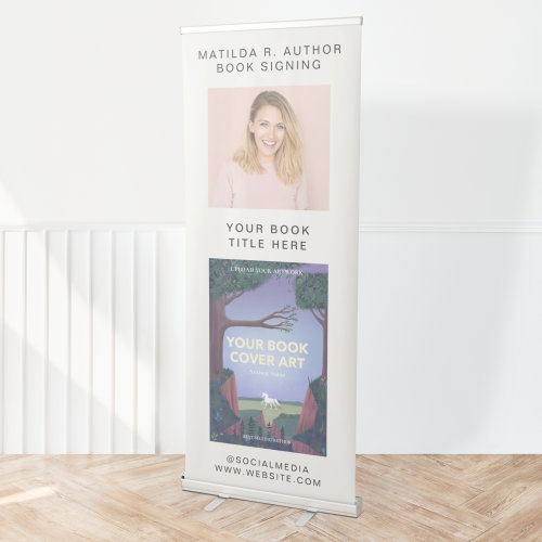 Book Signing | Author Book Launch Promotional Retractable Banner