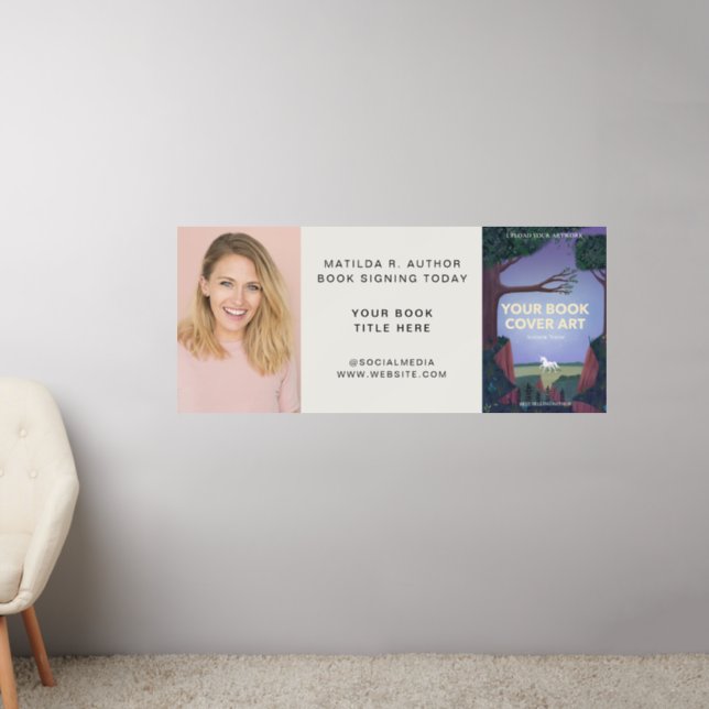 Book Signing | Author Book Launch Promotional Wall Decal (Living Room 2)