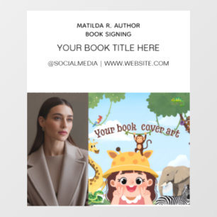 Book Signing Author Book Launch Promotional Window Cling