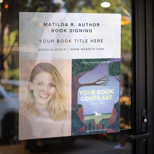 Book Signing | Author Book Launch Promotional Window Cling