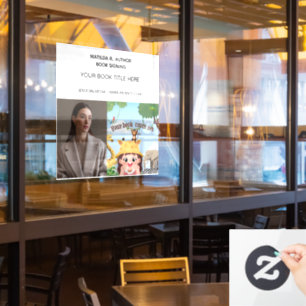 Book Signing Author Book Launch Promotional Window Cling