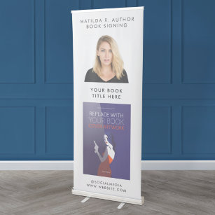 Book Signing   Author Cover Artwork Promotional Retractable Banner