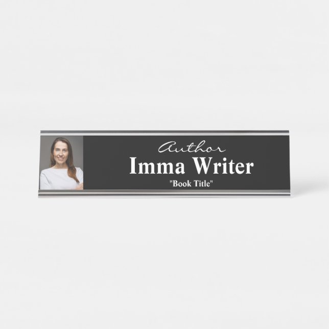 Book Signing Author Name Plate For Table (Front)