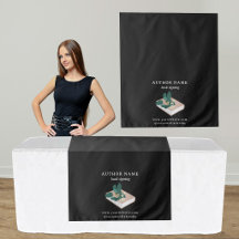 Book Signing Author Table Runner Banner Black