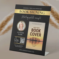 Book Signing Book Cover Author Photo Black & Gold