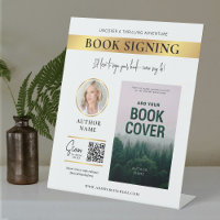 Book Signing Book Cover Author Photo White & Gold