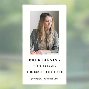 Book Signing Photo Author Writer Promotional  Window Cling