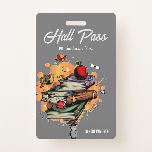 Book Smart Hall Pass Badge