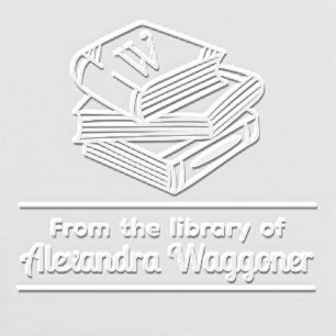 Book Stack #7 “From the library of” Name Initial Embosser