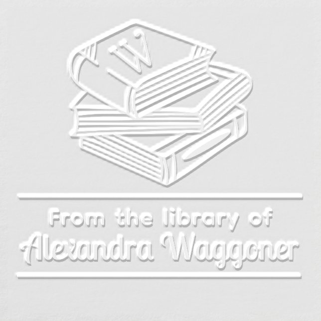 Book Stack #7 “From the library of” Name Initial Embosser (Design)