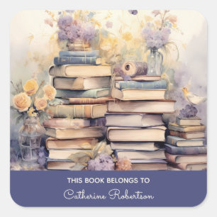 Book Stack This Book belongs to Name Bookplate