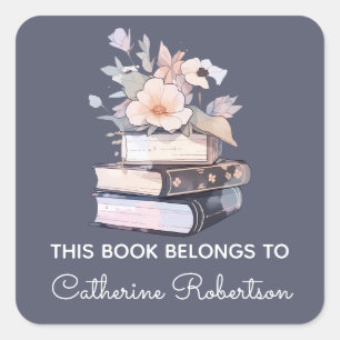 Book Stack This Book belongs to Name Bookplate