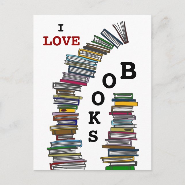 Book Stacks Postcard (Front)