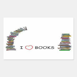 Book Stacks Sticker Bookplate