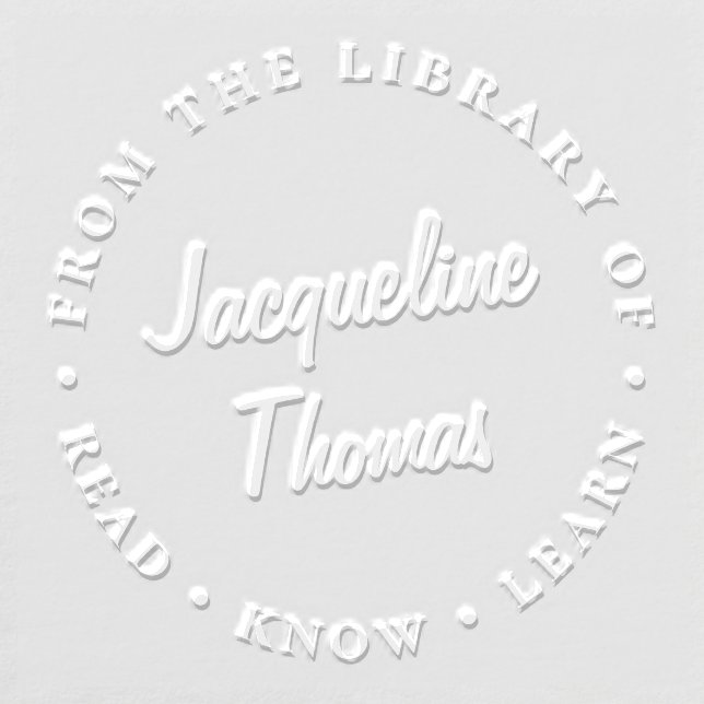 Book Stamp Personal Library Custom Embosser (Design)